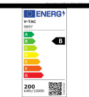 Projektor LED V-TAC 200W 185lm/W Czarny VT-44205 6500K 37000lm