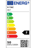 Projektor LED V-TAC 50W Samsung chip Czujnik Ruchu Funkcja cut-off \Biały VT-50-S-W 4000k 4000lm 5 lat gwaracnji