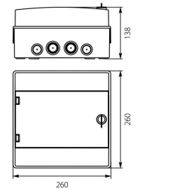 Rozdzielnica natynkowa hermetyczna 8mod Rh-8 Elektroplast