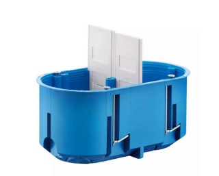 Puszka karton/gips Simet Multibox P2x60D podwójna niebieska 32092203