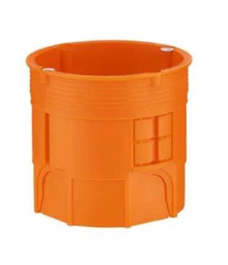 Puszka podtynkowa 60mm głeboka z wkrętami pomarańczowa SIMET Z60DF(w)