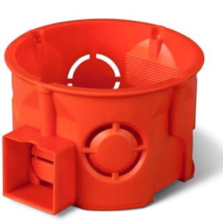 Puszka podtynkowa płytka z łącznikiem bez wkrętów