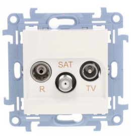 SIMON10 Gniazdo antenowe R-TV-SAT końcowe białe