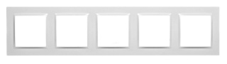 SIMON10 Ramka 5-krotna biała
