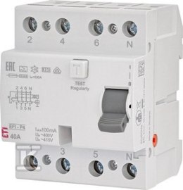 EFI-P4 A 40/0.1 WYŁ.RÓŻNIC-PRĄD.