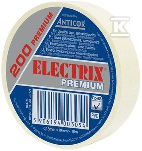 ELECTRIX 200 PREMIUM TAŚMA IZOL.BIAŁA ELECTRIX 200 PREMIUM TAŚMA IZOL.BIAŁA