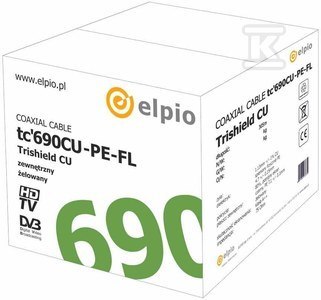 KABEL KONC ZEWN ŻEL RG6 TRISHIELD KABEL KONC ZEWN ŻEL RG6 TRISHIELD
