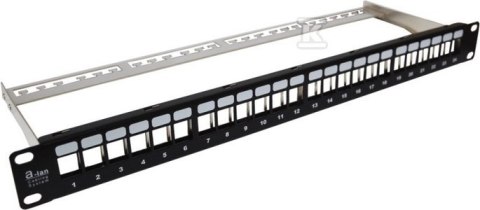 PATCH PANEL PUSTY 24 PORTY 1U PODPORA PATCH PANEL PUSTY 24 PORTY 1U PODPORA