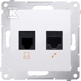 GN.KOMP.RJ45+TELEF.RJ12 BIAŁE SIMON54 GN.KOMP.RJ45+TELEF.RJ12 BIAŁE SIMON54