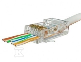 WTYK RJ45 6 UTP PRZELOTOWY OP. 100SZT. WTYK RJ45 6 UTP PRZELOTOWY OP. 100SZT.