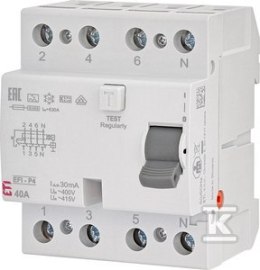 EFI-P4 A 40/0.03 WYŁ.RÓŻNIC-PRĄD.