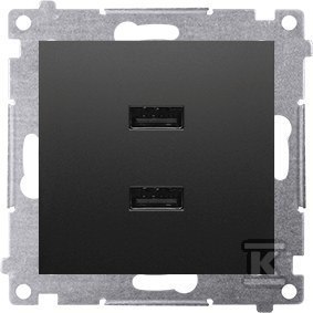 ŁADOWARKA 2XUSB 2.1A, 5V CZARNY SIMON54 ŁADOWARKA 2XUSB 2.1A, 5V CZARNY SIMON54