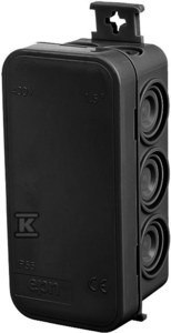 E10 PUSZ.N/T 45X90X39 10 MEM.CZARNY IP55