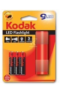 LATARKA 9LED+3XLR3 CZERWONA