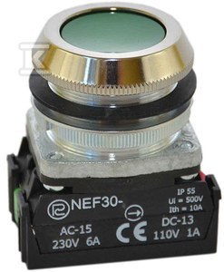 NEF30-KXY-ZIELONY PRZYCISK