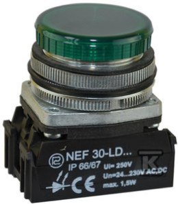 NEF30LD/24V-230V-ZIELONA LAMPKA