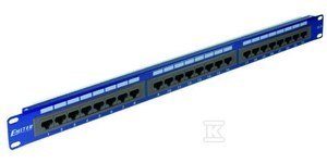 PANEL 19" 24XRJ45 UTP KAT.5E 1U NIEBIESK PANEL 19" 24XRJ45 UTP KAT.5E 1U NIEBIESK