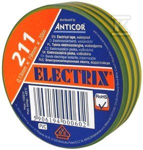 TAŚMA IZOL.19X20 ŻÓŁ-ZIEL.ELECTRIC 2 TAŚMA IZOL.19X20 ŻÓŁ-ZIEL.ELECTRIC 2