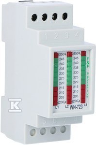 WN-723 WSK.NAPIĘCIA 3F 3X400V 2MOD. WN-723 WSK.NAPIĘCIA 3F 3X400V 2MOD.