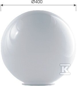 KLOSZ 400K-180PMMA BIAŁA KULA KLOSZ 400K-180PMMA BIAŁA KULA
