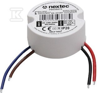 ZASIL.OKR 50MM / 12V / IP20 / 2,5A / 30W ZASIL.OKR 50MM / 12V / IP20 / 2,5A / 30W