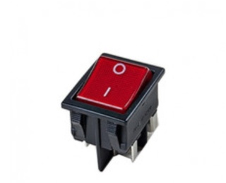 Łącznik kołyskowy z podświetleniem /zaciski śrubowe/ czarny ŁKD-2N-2