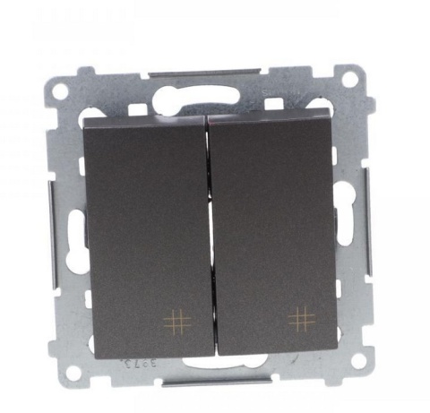 Simon 54 łącznik krzyżowy podwójny Antracyt 10AX 250V