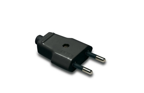 Wtyczka płaska 10A 250V czarna