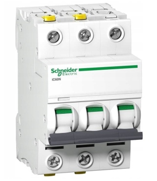 Wyłącznik nadprądowy 3P B25A iC60N Schneider