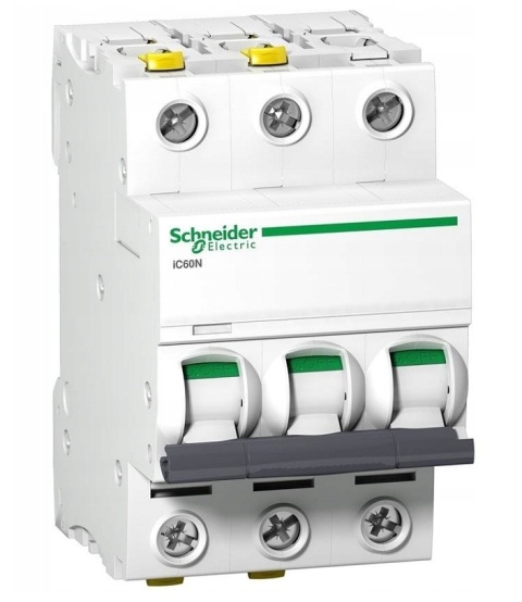 Wyłącznik nadprądowy 3P B25A iC60N Schneider