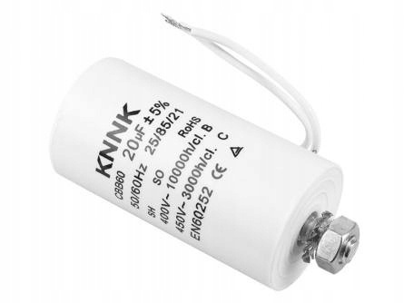 Kondensator silnikowy 20uF/450VAC