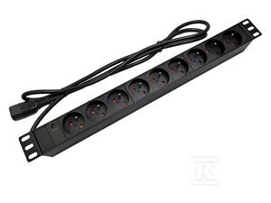 LISTWA ZASIL. 19" 9 X CEE 7/5 IEC320 C14