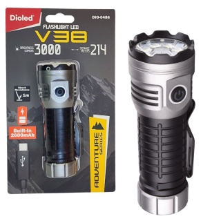 Latarka akumulatorowa V38 30W 8LED 3000lm 0486 Dioled