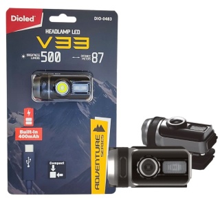 Latarka akumulatorowa czołowa V33 7W Magnet 500lm 0483 Dioled