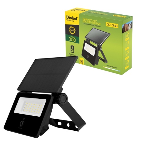 Naświetlacz solarny dioled baldur 300lm 0638