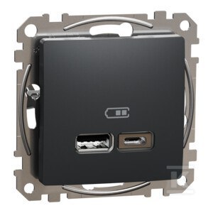 GN.USB 2,4A CZARNY ANTRACYT SEDNA DES GN.USB 2,4A CZARNY ANTRACYT SEDNA DES