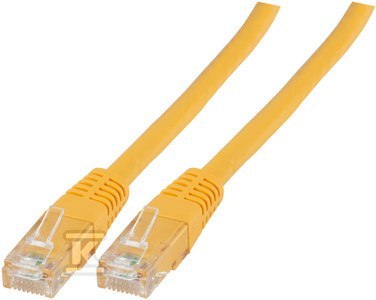 PATCHCORD RJ45 U/UTP 6 PVC CCA ŻÓŁ 0, PATCHCORD RJ45 U/UTP 6 PVC CCA ŻÓŁ 0,