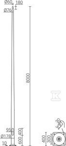 SAL-80K INOX SŁUP ALUM. ANODOWANY SAL-80K INOX SŁUP ALUM. ANODOWANY