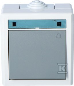 ŁĄCZ.DZWONEK N/T IP55 SZARY AQUANT