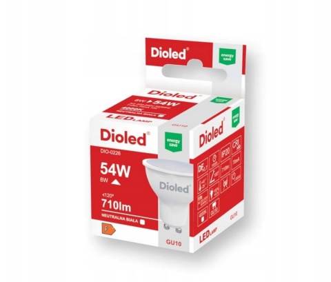 Żarówka led GU10 8W 710lm 0226 4000k