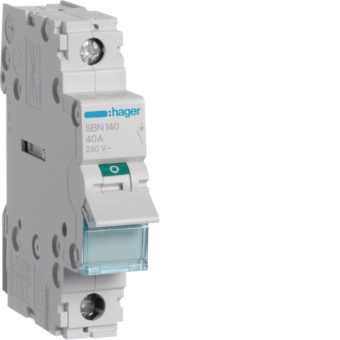 Rozłącznik izolacyjny 40A 1P 230V AC SBN140