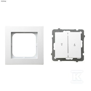 ŁĄCZ.ŻALUZJOWY+RAMKA 1-KR.BIAŁY AS