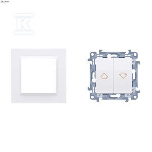 ŁĄCZNIK ŻALUZJOWY BIAŁY+RAMKA SIMON1