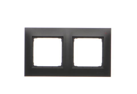 Simon 54 Premium Ramka 2-krotna PREMIUM IP20 / IP44 czarny mat DR2/49