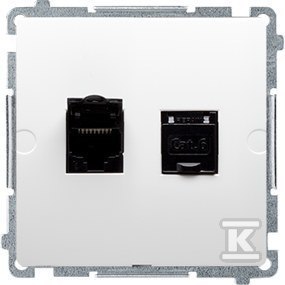 GN.KOMP.RJ45 PODW.6 KAT.BIAŁE BM62.01/1