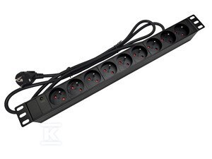 LISTWA ZASIL. 19" 9XCEE 7/5-7/7 LED