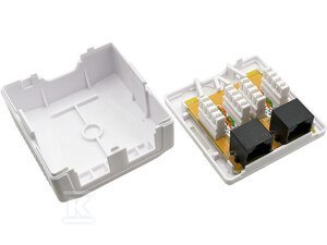 GNIAZDO NATYNKOWE UTP KAT.5E 2XRJ45