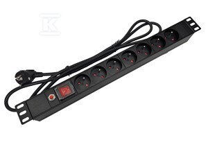 LISTWA ZASIL. 19" 7XCEE 7/5-7/7 WYŁ/ZAB
