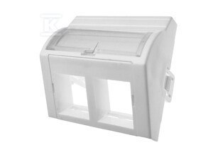 ADAPTER 45X45 2XRJ45 (WYPUKŁY KĄTOWY)