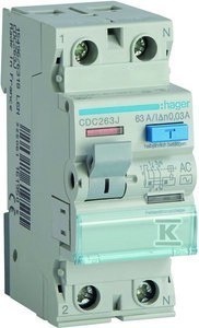 RCC.WYŁ.RÓŻ.1P+N 63A 30MA 6KA AC